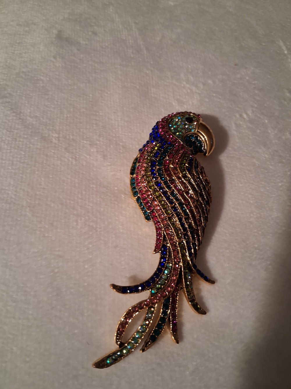 Multicolor Parrot Crystal Brooch - Decorative Bird Pin